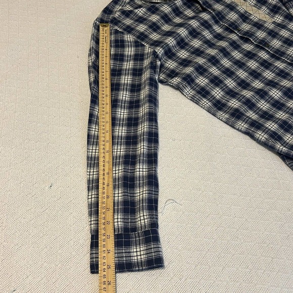 St Johns Bay Shirt Mens Size Large Long Sleeve Black Plaid Button Down - Picture 14 of 16